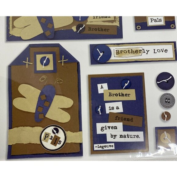 Brothers Friends Brotherly Love Scrapbook Pages &  Tags 12 x12 New - Picture 7 of 7